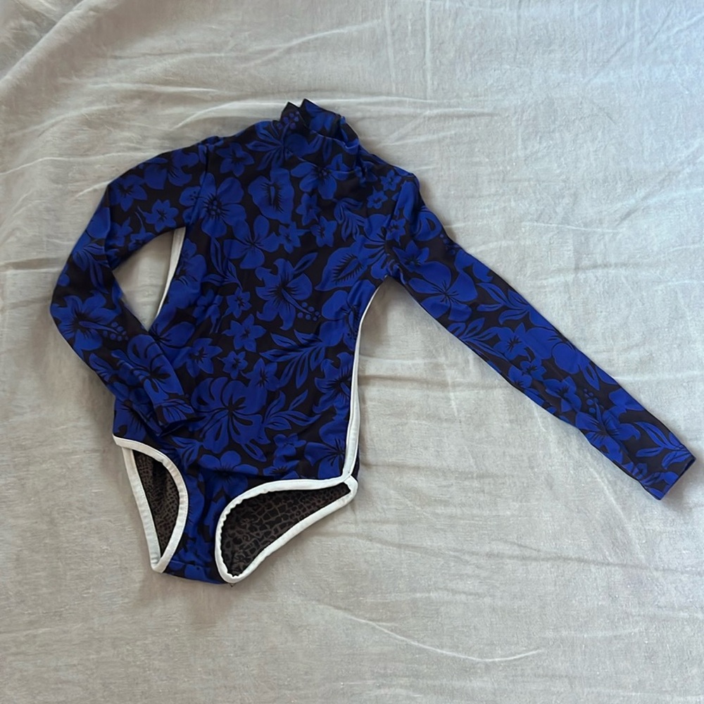 Acacia Honey, Kids one piece long sleeve bathing suit, 
EHUKAI PIPED FULL PIECE
